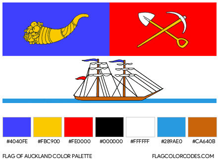 Auckland Flag Color Palette