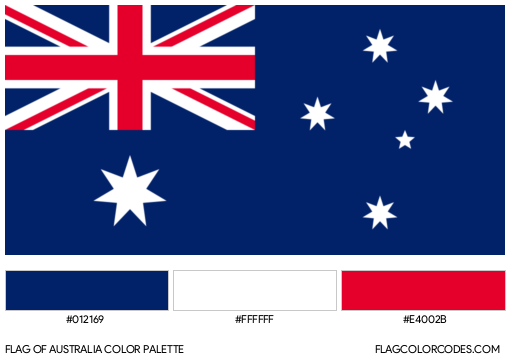 Australia Flag Color Palette