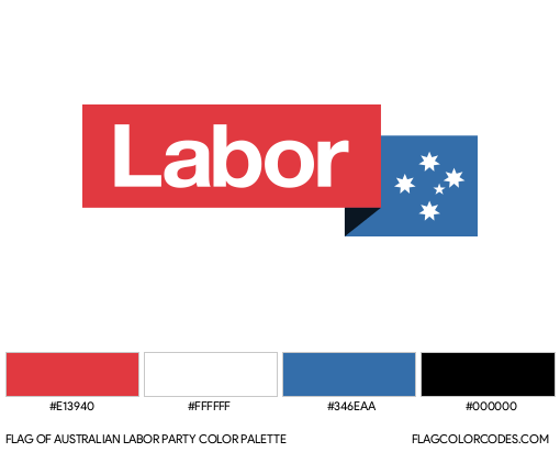 Australian Labor Party Flag Color Palette