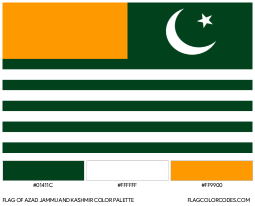 Azad Jammu and Kashmir Flag Color Palette