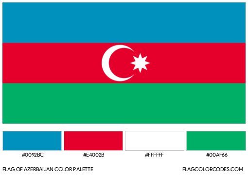 Azerbaijan Flag Color Palette