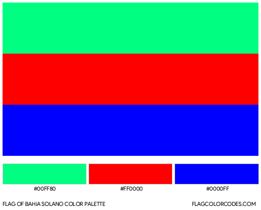 Bahía Solano Flag Color Palette