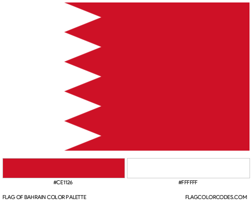 Bahrain Flag Color Palette
