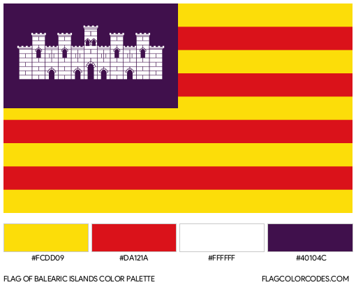 Balearic Islands Flag Color Palette