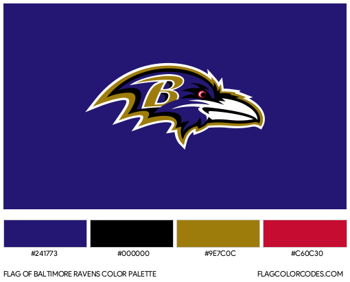 Baltimore Ravens Flag Color Palette