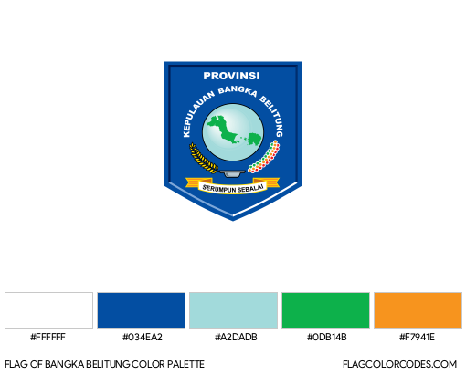 Bangka Belitung Flag Color Palette