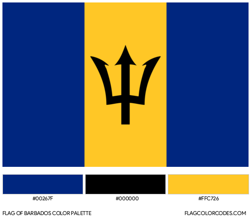 Barbados Flag Color Palette