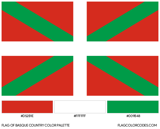 Basque Country Flag Color Palette
