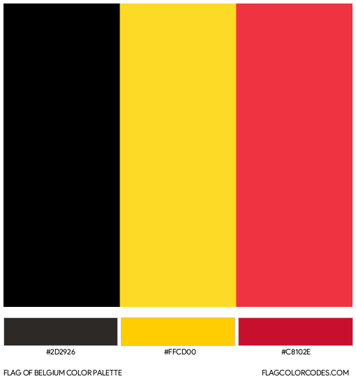 Belgium Flag Color Palette