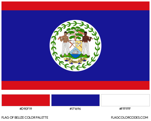 Belize Flag Color Palette