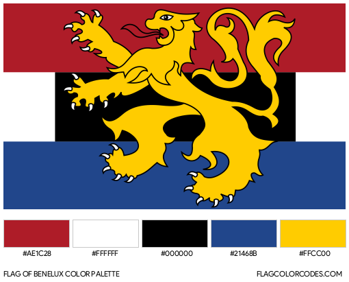 Benelux Flag Color Palette