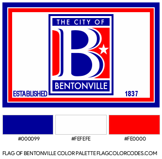 Bentonville Flag Color Palette