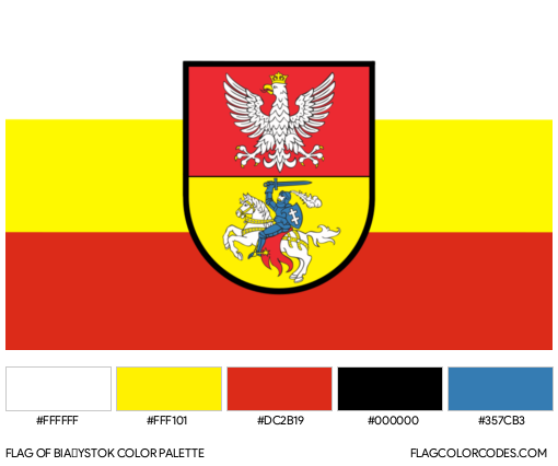 Białystok Flag Color Palette