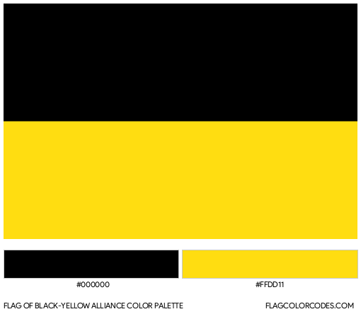 Black-Yellow Alliance Flag Color Palette