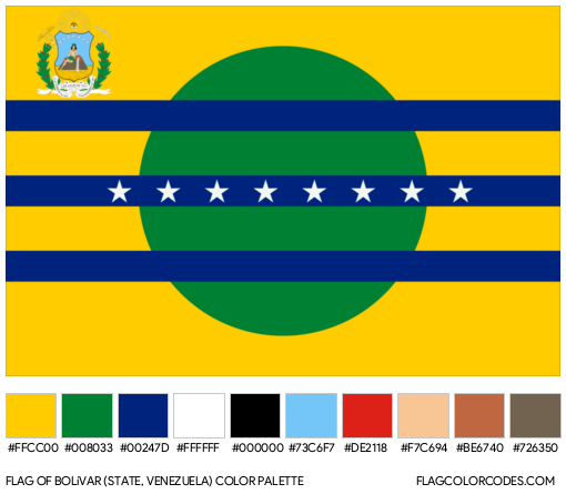 Bolívar (State, Venezuela) Flag Color Palette