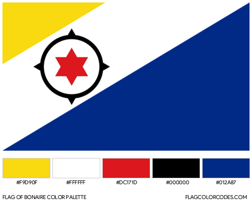 Bonaire Flag Color Palette