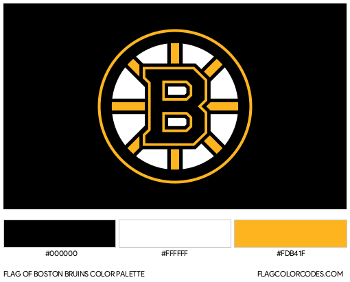 Boston Bruins Flag Color Palette