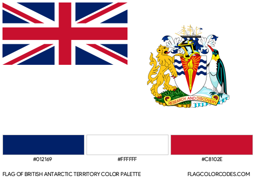 British Antarctic Territory Flag Color Palette