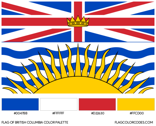 British Columbia Flag Color Palette