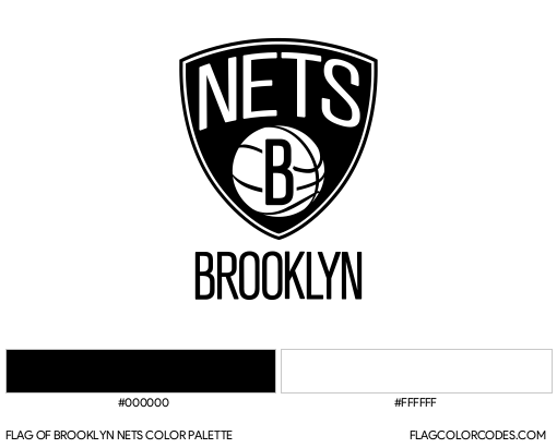Brooklyn Nets Flag Color Palette