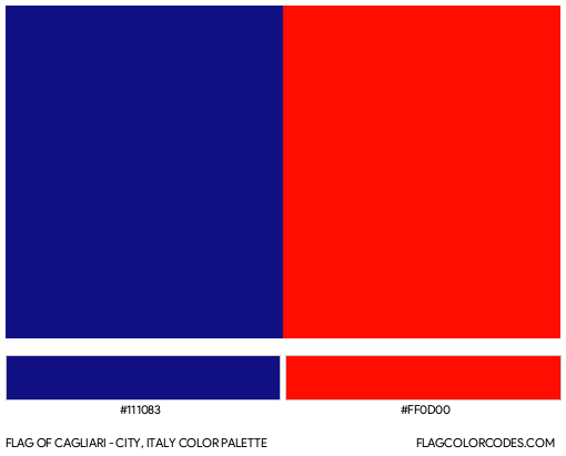Cagliari Flag Color Palette