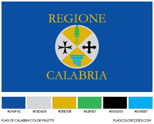 Calabria Flag Color Palette