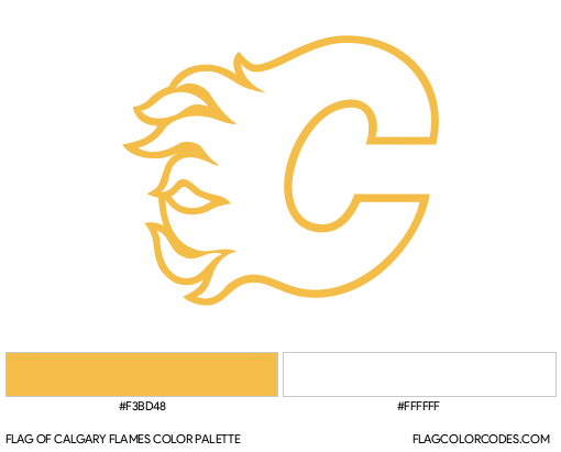 Calgary Flames Flag Color Palette