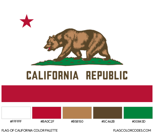 California Flag Color Palette
