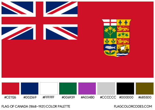 Canada (1868–1921) Flag Color Palette