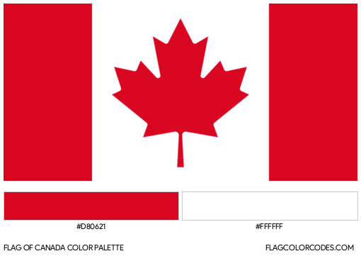 Canada Flag Color Palette