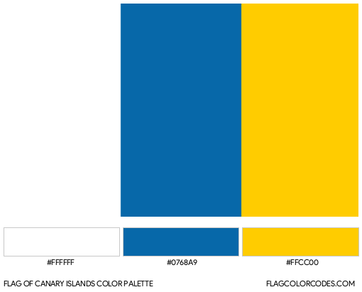 Canary Islands Flag Color Palette