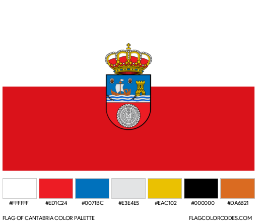 Cantabria Flag Color Palette