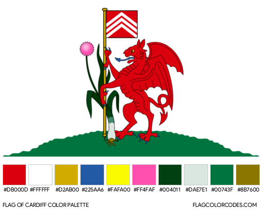 Cardiff Flag Color Palette