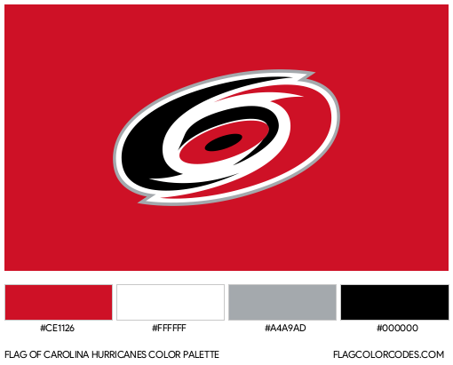 Carolina Hurricanes Flag Color Palette