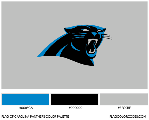Carolina Panthers Flag Color Palette