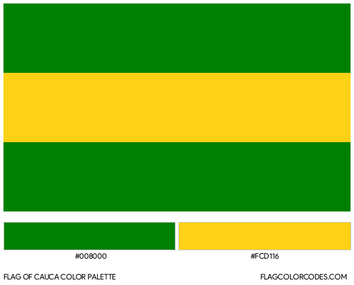Cauca Flag Color Palette
