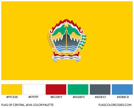 Central Java Flag Color Palette