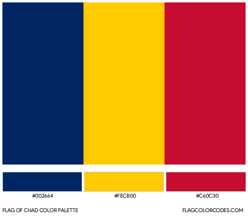 Chad Flag Color Palette