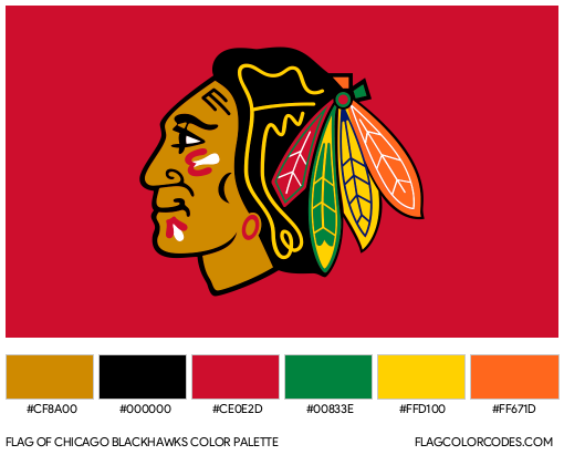 Chicago Blackhawks Flag Color Palette