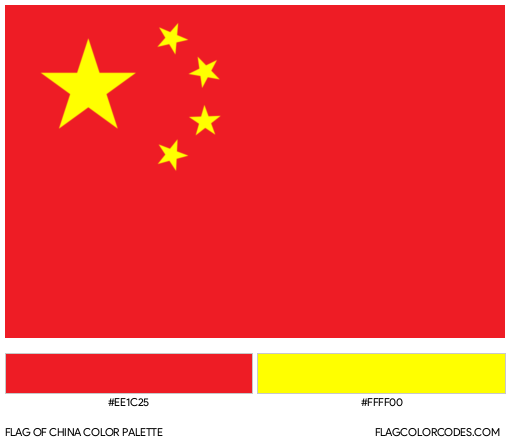 China Flag Color Palette