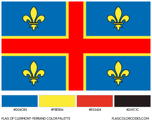 Clermont-Ferrand Flag Color Palette