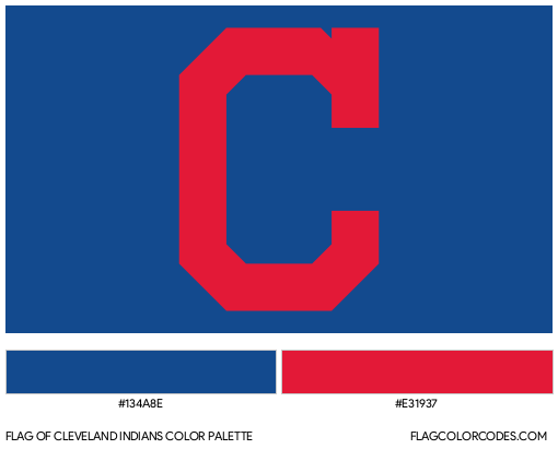 Cleveland Indians Flag Color Palette
