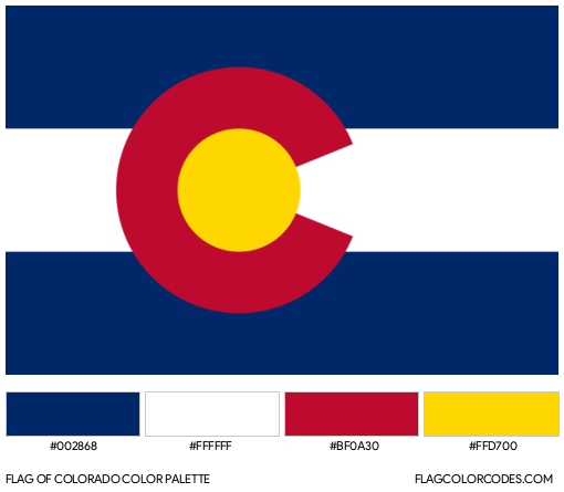 Colorado Flag Color Palette
