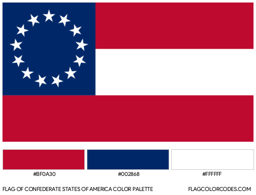 Confederate States of America Flag Color Palette