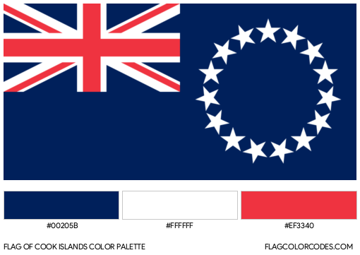 Cook Islands Flag Color Palette