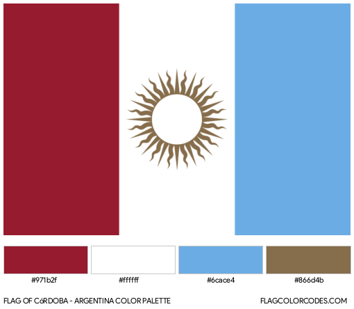 Córdoba Flag Color Palette