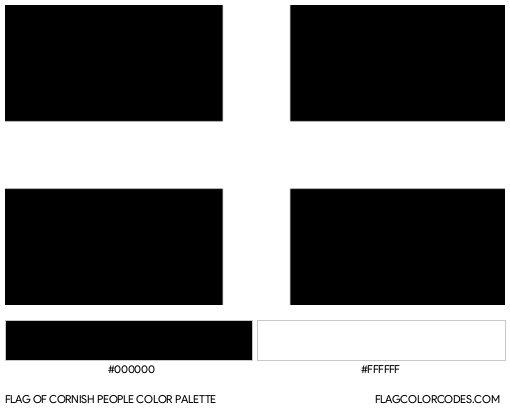 Cornish People Flag Color Palette