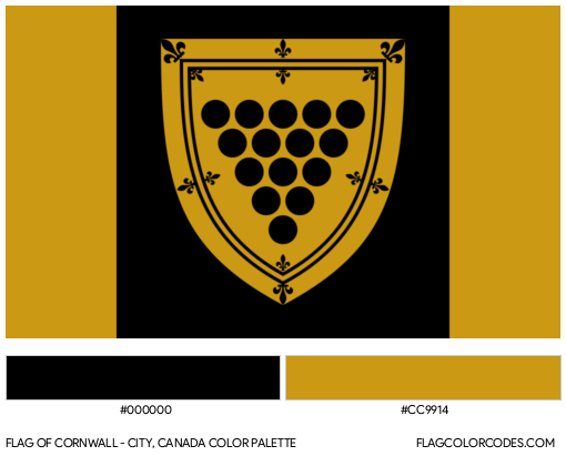 Cornwall Flag Color Palette