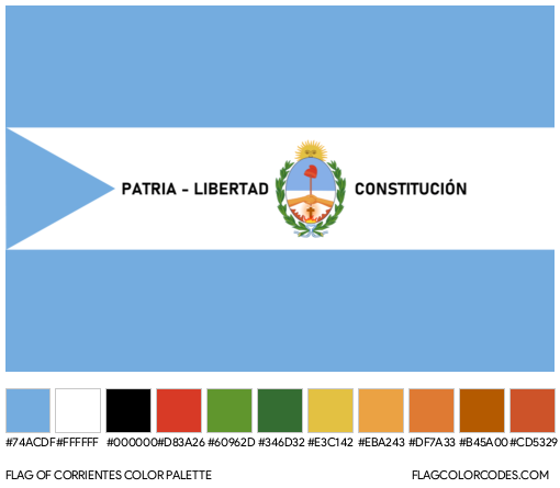 Corrientes Flag Color Palette