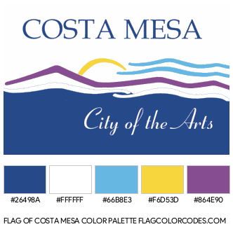 Costa Mesa Flag Color Palette